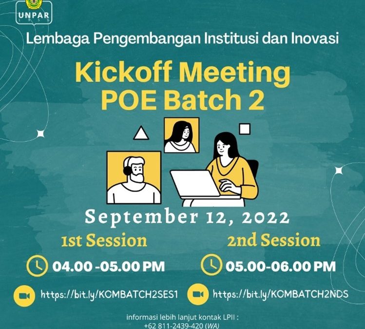 LPII, KICKOFF MEETING PEARSON ONLINE ENGLISH COURSE FOR STUDENT BATCH 2